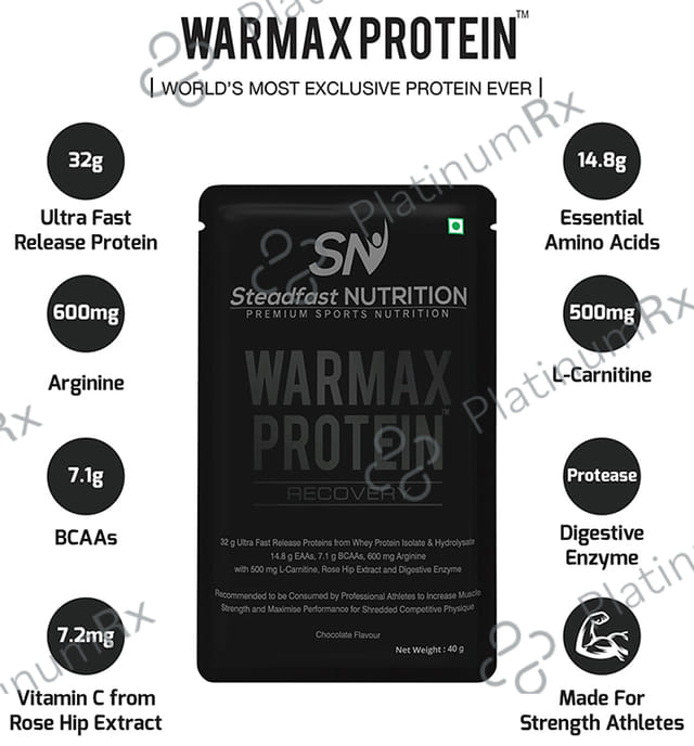 Steadfast Nutrition Warmax Protein Recovery Chocolate 15 Sachets