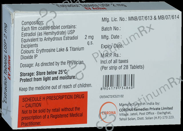 EV 2mg Active Tablet 28s