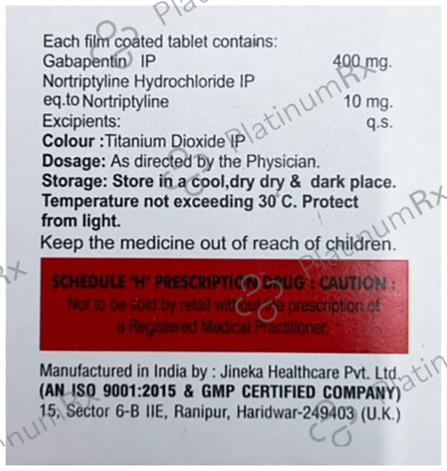 Gabaflag NT Tablet 400mg/10mg