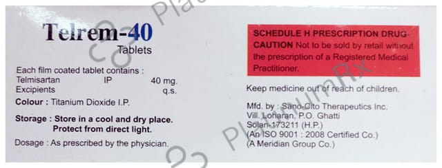 Telrem 40mg Tablet 10s