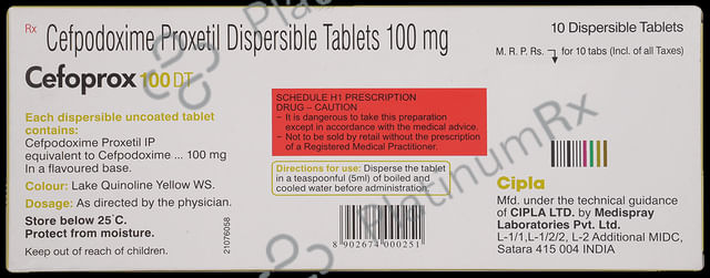 Cefoprox 100mg Tablet DT 10s