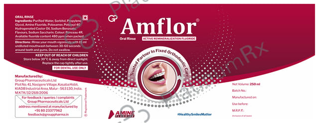 Amflor Oral Rinse with Active Remineralisation Fluoride 250ml
