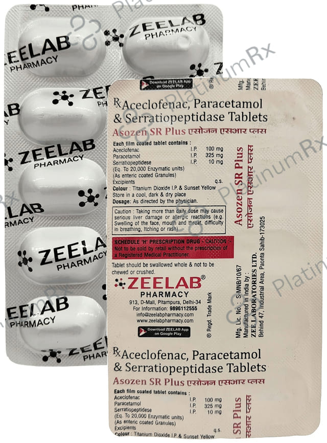 Asozen SR Plus 100/325/10mg Tablet 10s