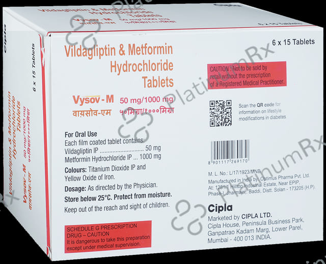 Vysov M 1000/50mg Tablet 15s