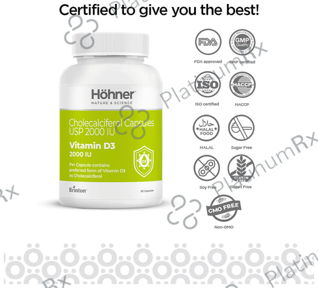 Hohner Vitamin D3 2000IU Capsule 60s