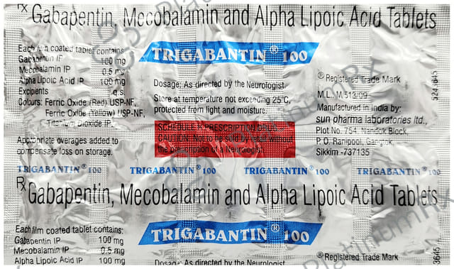 Trigabantin 100mg Tablet 10s