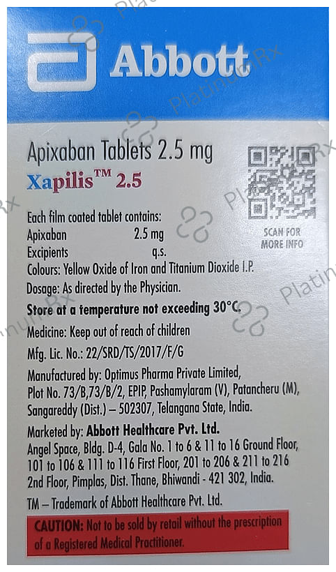 Xapilis 2.5mg Tablet 10s