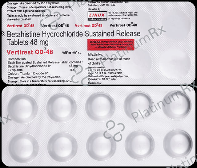 Vertirest OD 48mg Tablet 10s