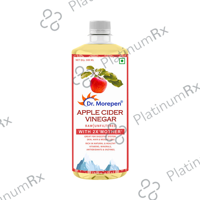 Dr. Morepen Apple Cider Vinegar ACV with 2X 'Mother' - For Weight Management & Digestion