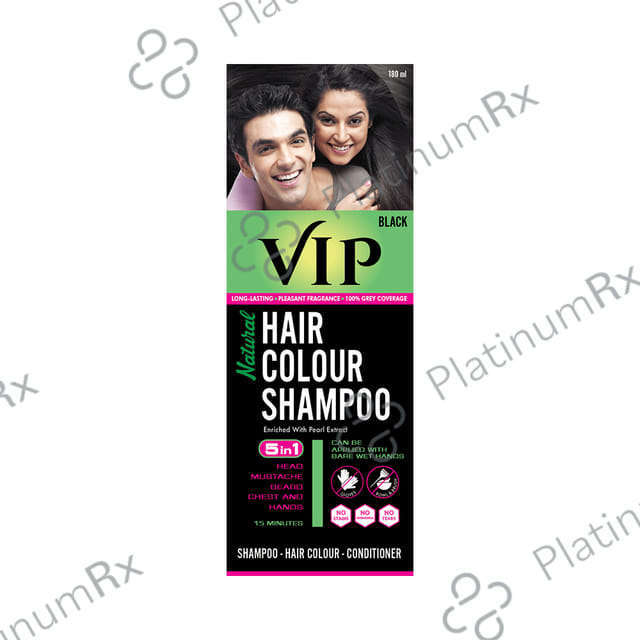 VIP Natural Hair Colour Black Shampoo 180ml