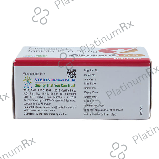Glimiteris 0.5mg Tablet 10s
