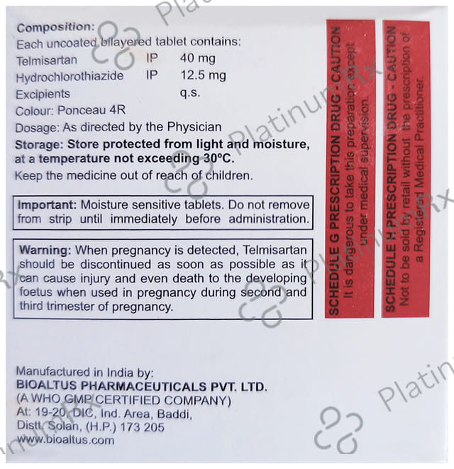Telhour H 40/12.5mg Tablet 10s