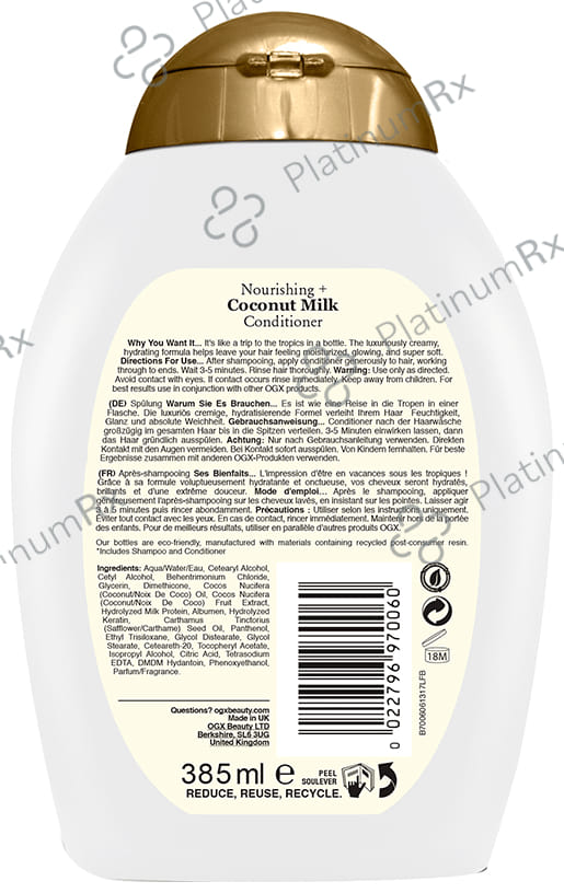 OGX Nourishing+ Coconut Milk Conditioner 385ml