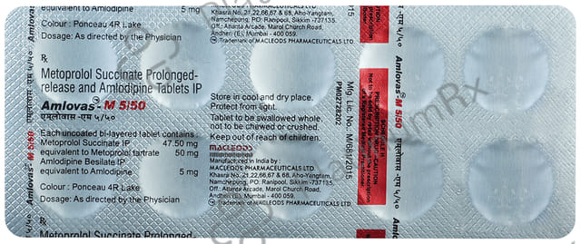 Amlovas M 5/50mg Tablet PR 10s