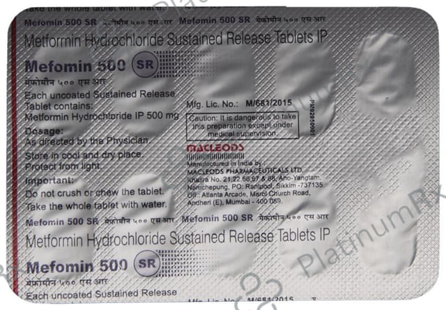 Mefomin 500mg SR Tablet 10s