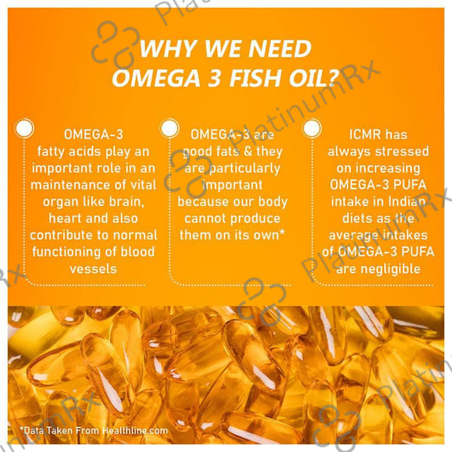 Gym Vitals Omega 3 Fish Oil Soft Gelatin Capsule 100s