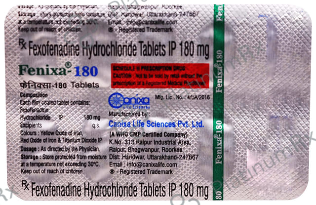 Fenixa 180mg Tablet 10s