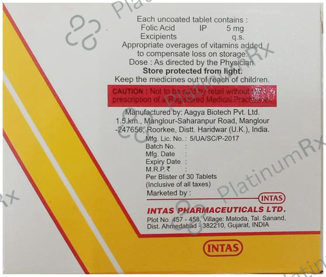 Folitas 5mg Tablet 30s