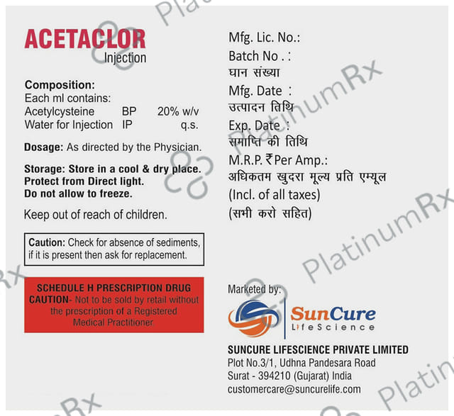 Acetaclor 20% w/v Injection 2ml