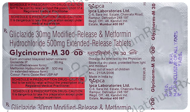 Glycinorm M 30/500mg OD Tablet ER 10s