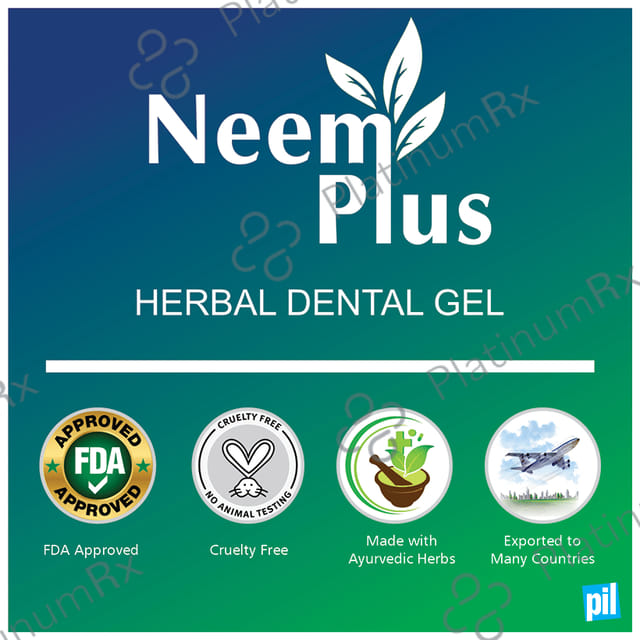 PIL Neem Plus Herbal Dental Gel - Neem Toothpaste With Clove, Meswak & Babool