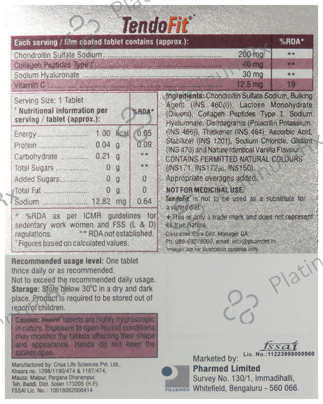 Tendofit Tablet 15s