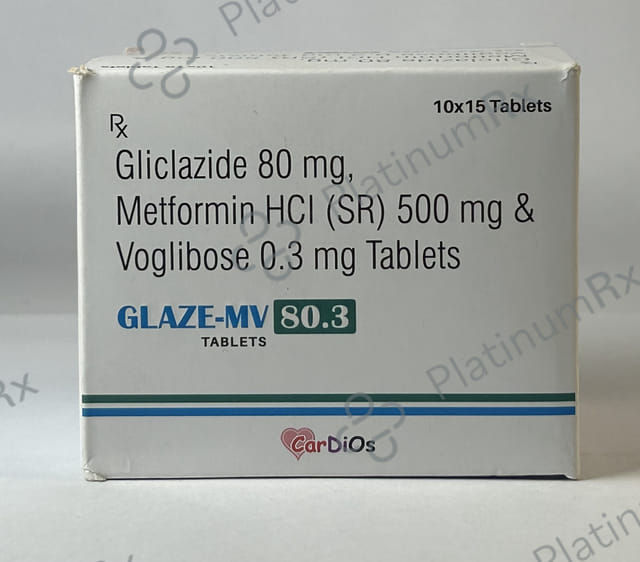 Glaze MV 80.3/500mg SR Tablet 15s