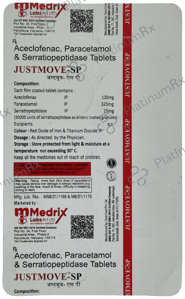 Just Move SP 100mg/325mg/15mg Tablet