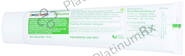 Pediflor Kidz Green Apple Flavour Toothpaste 70gm