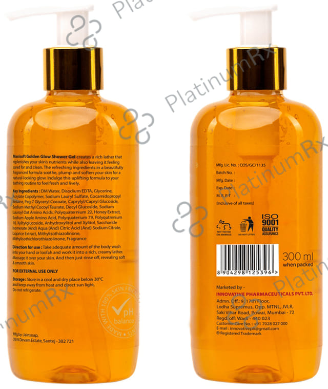 Maxisoft Golden Glow Shower Gel (300ml Each) 1 Bottle