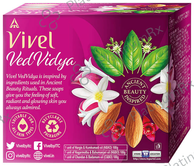 Vivel Vivel VedVidya Luxury Pack of Skincare Soap (100gm Each) 3 units