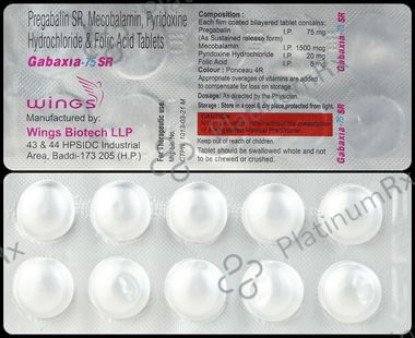 Gabaxia 75 Tablet SR 10s