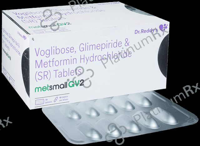 Metsmall GV 2/500/0.2mg Tablet SR 10s