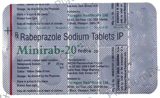 Minirab 20mg Tablet 10s