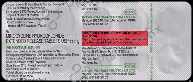 Minotas 65mg Tablet ER 10s