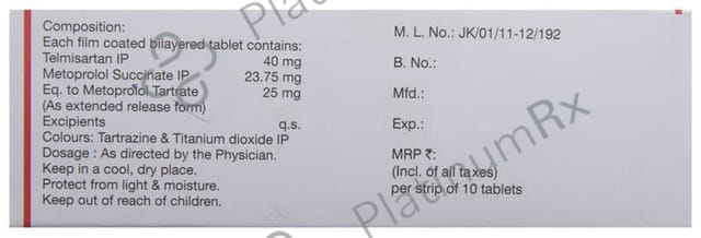 Telvas Beta 40/25mg Tablet ER 10s