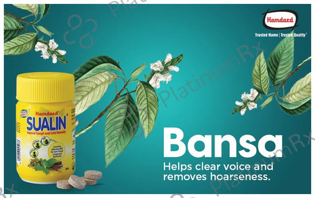 Hamdard Sualin Natural Cough & Cold Remedy - Relieves Itchy & Sore Throat 400 tablets