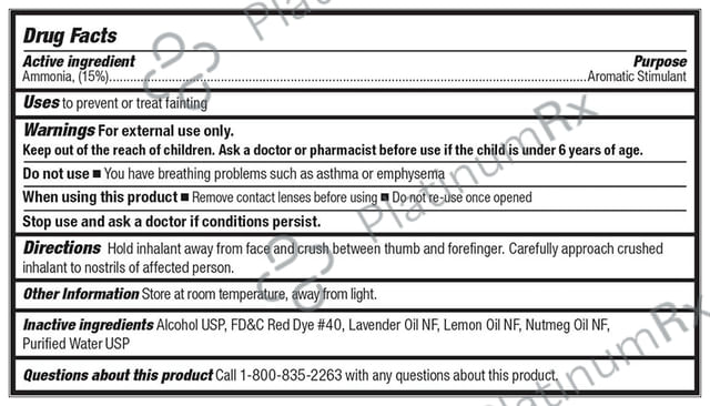 First Aid Only Pac-Kit 9-001 Ammonia Inhalant Capsules (10 Each)