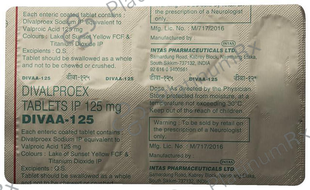 Divaa 125mg Tablet 10s