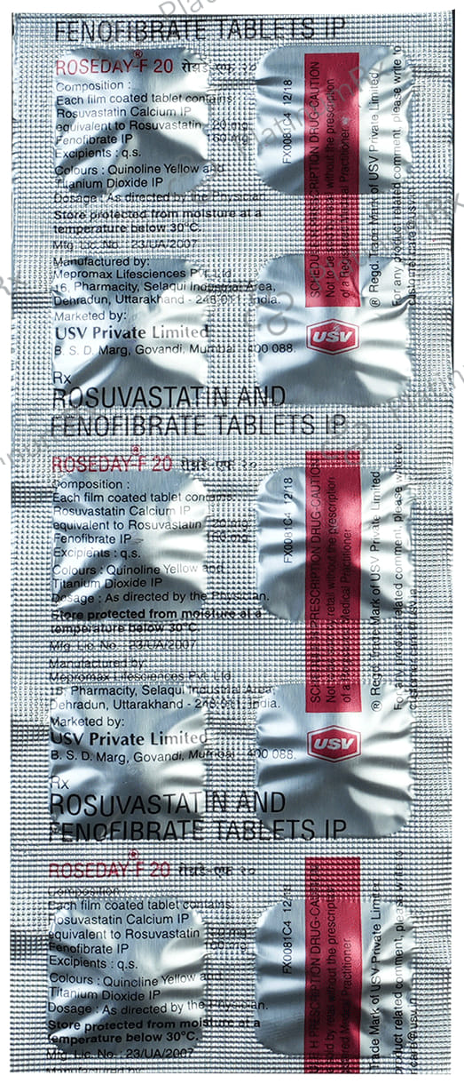 Roseday F 160/20mg Tablet 10s