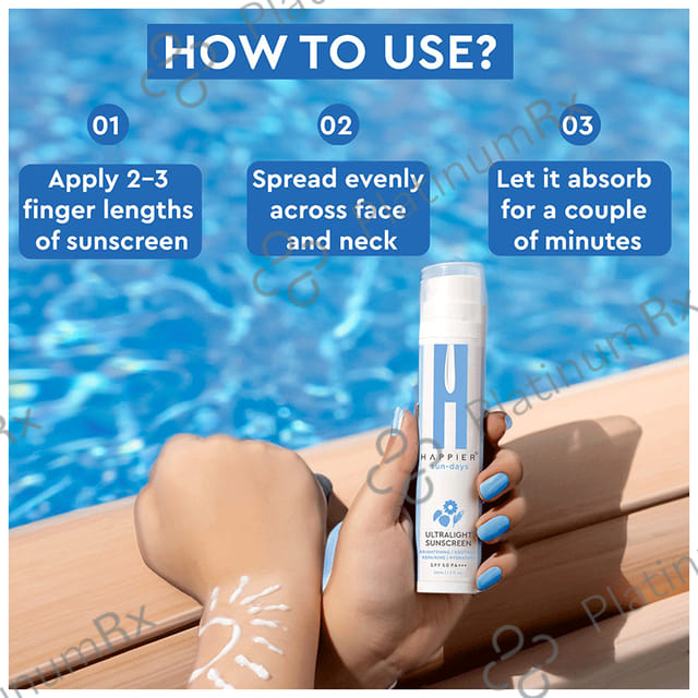 Happier Sun Days Ultralight Sunscreen Gel SPF 50 PA++++ Cream 50ml
