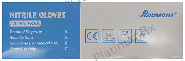 Romsons Nitrile Pair of Gloves Medium