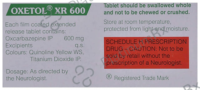 Oxetol 600mg XR Tablet 10s