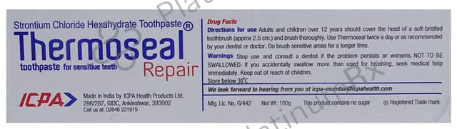 Thermoseal Repair Toothpaste 100gm