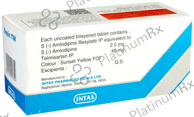 Espin TM 40/2.5mg Tablet 10s