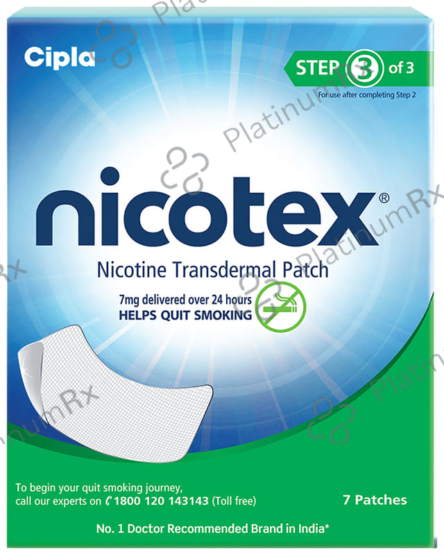 Nicotex 7mg Transdermal Patch 7s
