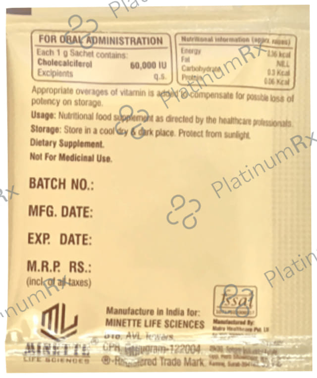 Calfed D3 60000IU Orange Flavour Sachet Granules 1gm
