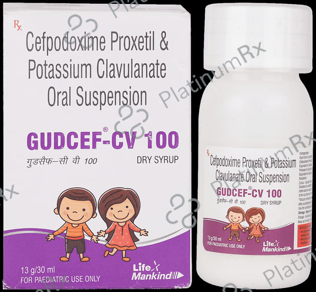Gudcef CV 100/63.5mg Oral Suspension 30ml
