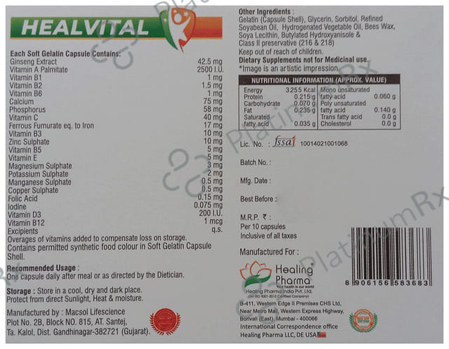 Healvital Soft Gelatin Capsule 10s