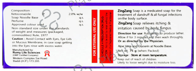 Zingzang 2% Soap 75gm